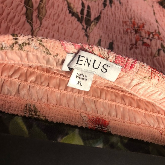 VENUS Pink A-Line Resort Maxi Split Ruffle Floral Dress NWT SIZE XL - Picture 14 of 16